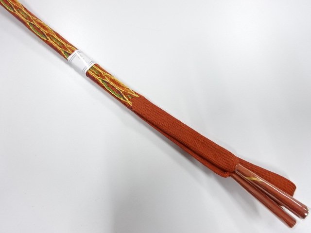 JAPANESE KIMONO / UNUSED KOREI HAND-TIED OBIJIME